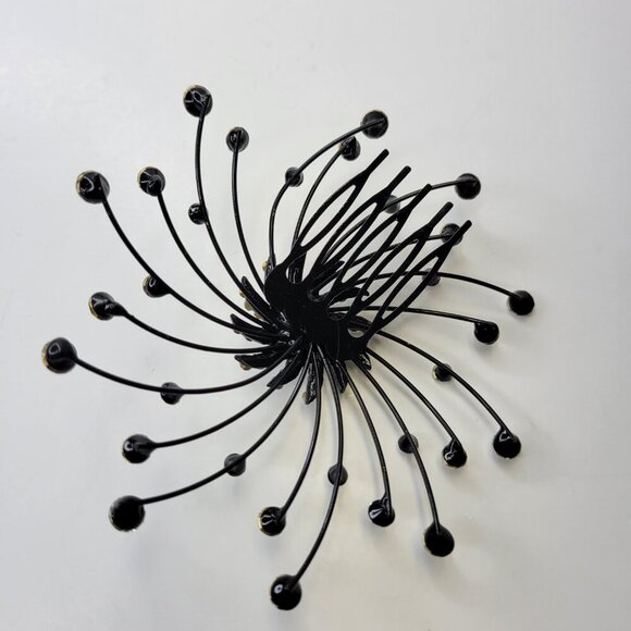 Bride Wedding Hair Pins Black Crystal Hairpins Bridal Hair Accessories Jewelry - Picture 7 of 11